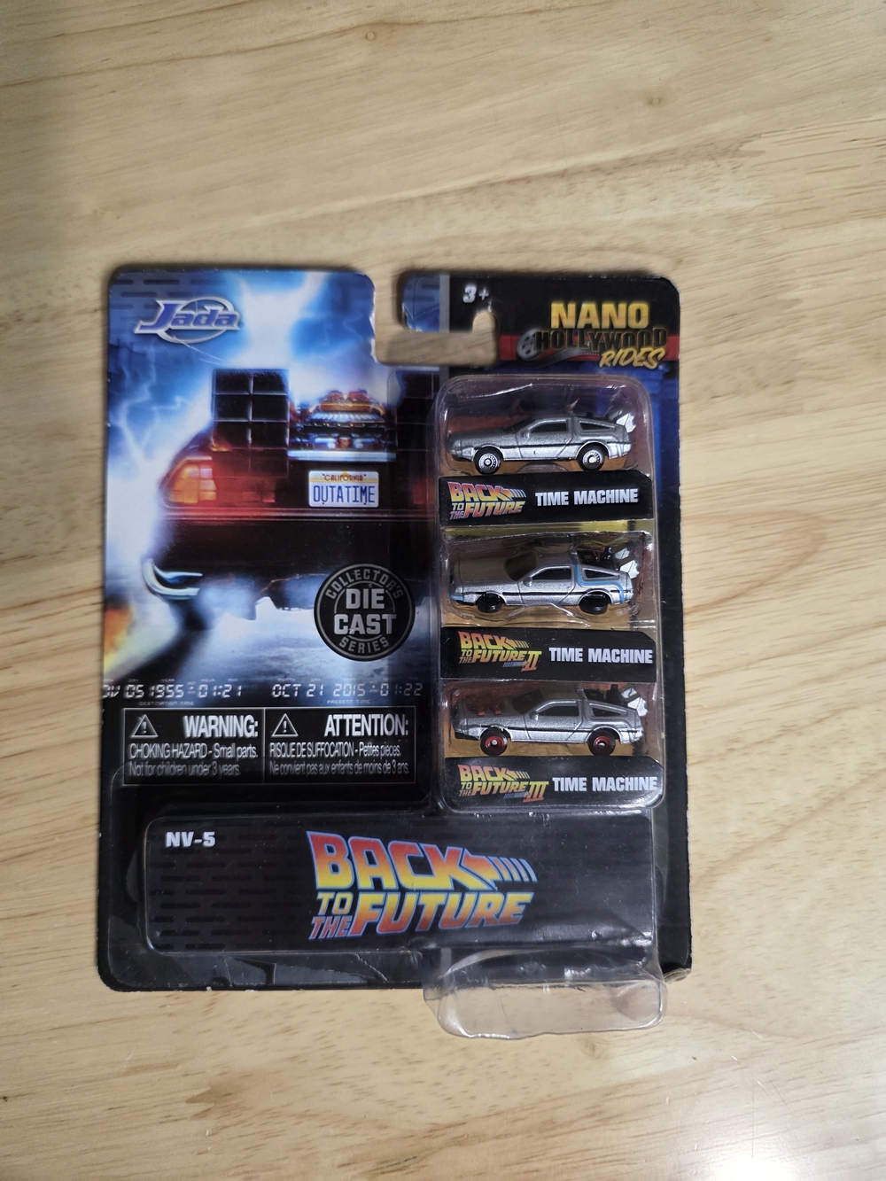 Back to the Future Nano Time Machine 3-Pack - Silver
